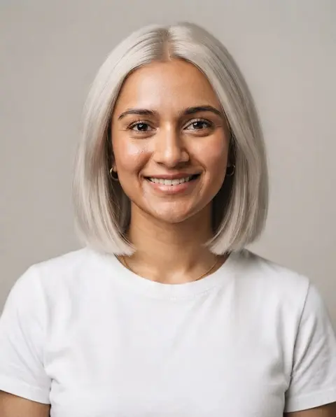 The same photo after the change: Bob, Platinum